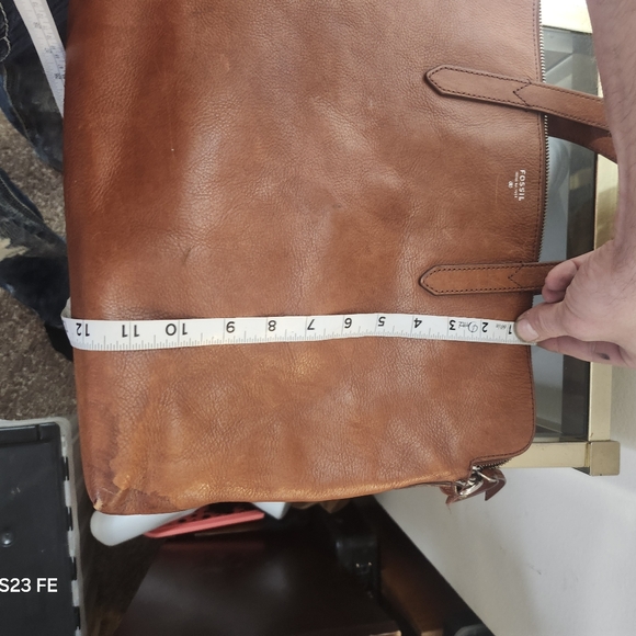 Vintage Fossil Laptop Bag brown Leather - Picture 3 of 9